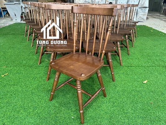 Ghế gỗ 6 nan cafe Floria