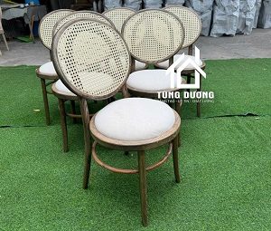 Ghế ăn gỗ Mirror Thonet nệm 