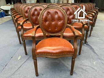 Ghế Louis XV có tay tựa rút nút
