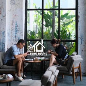 Sofa gỗ cafe Lounge Pair